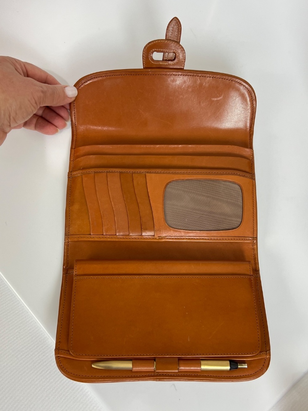 3 Pc Vintage Dooney & Bourke Madison Checkbook Wallet, Cosmetic Bag, Key Holder - Picture 5 of 16
